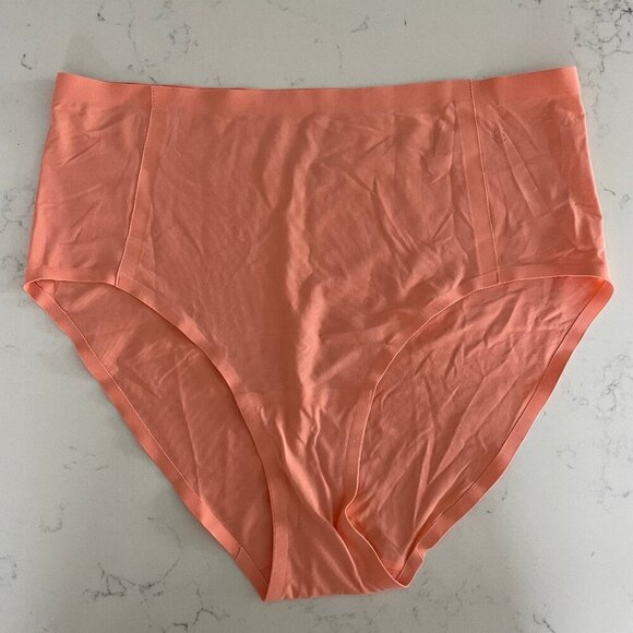 Evelyn & Bobbie High Waisted Retro Bikini Panty fits many (sizes 16 - 24) Peach - Picture 6 of 6
